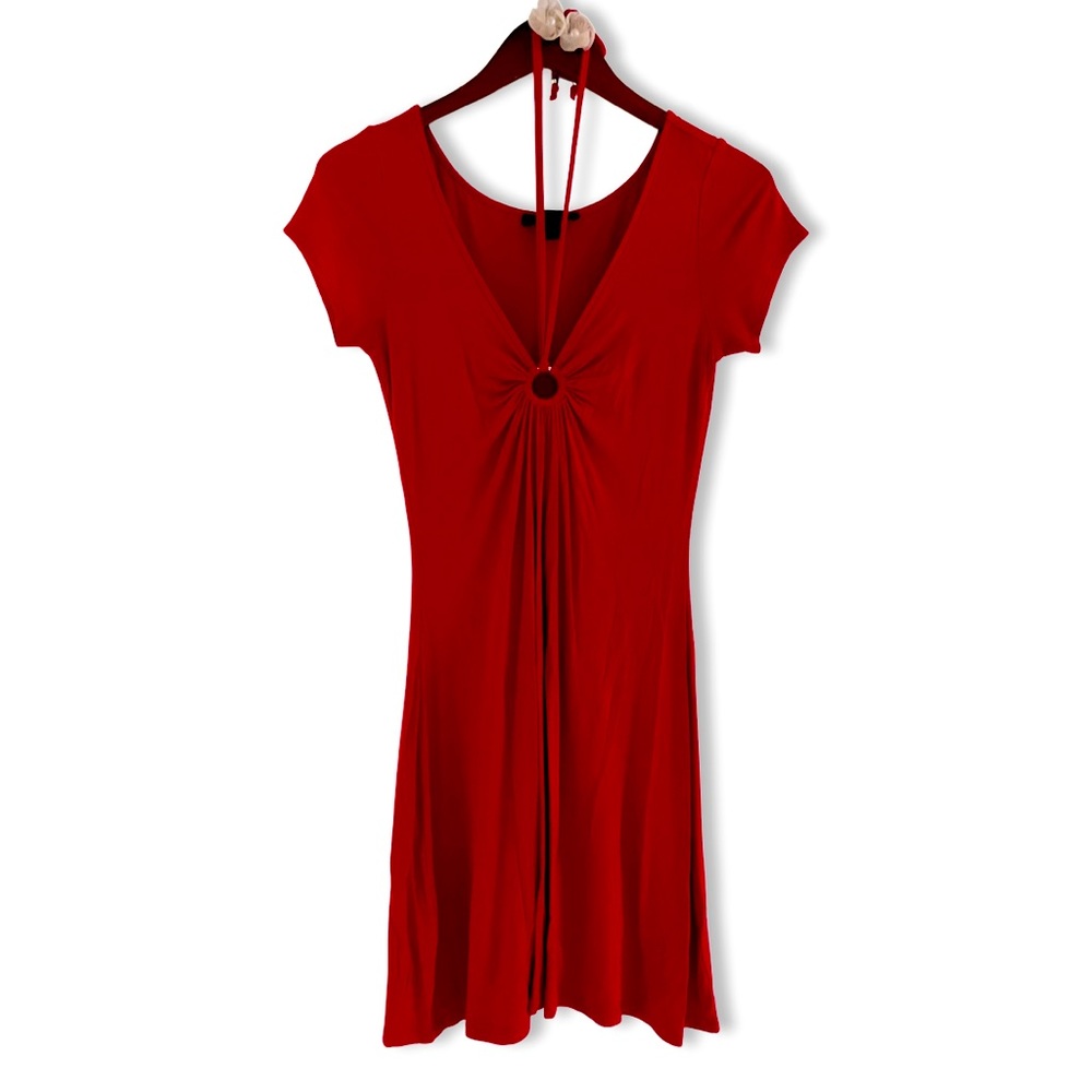 Express unique red dress